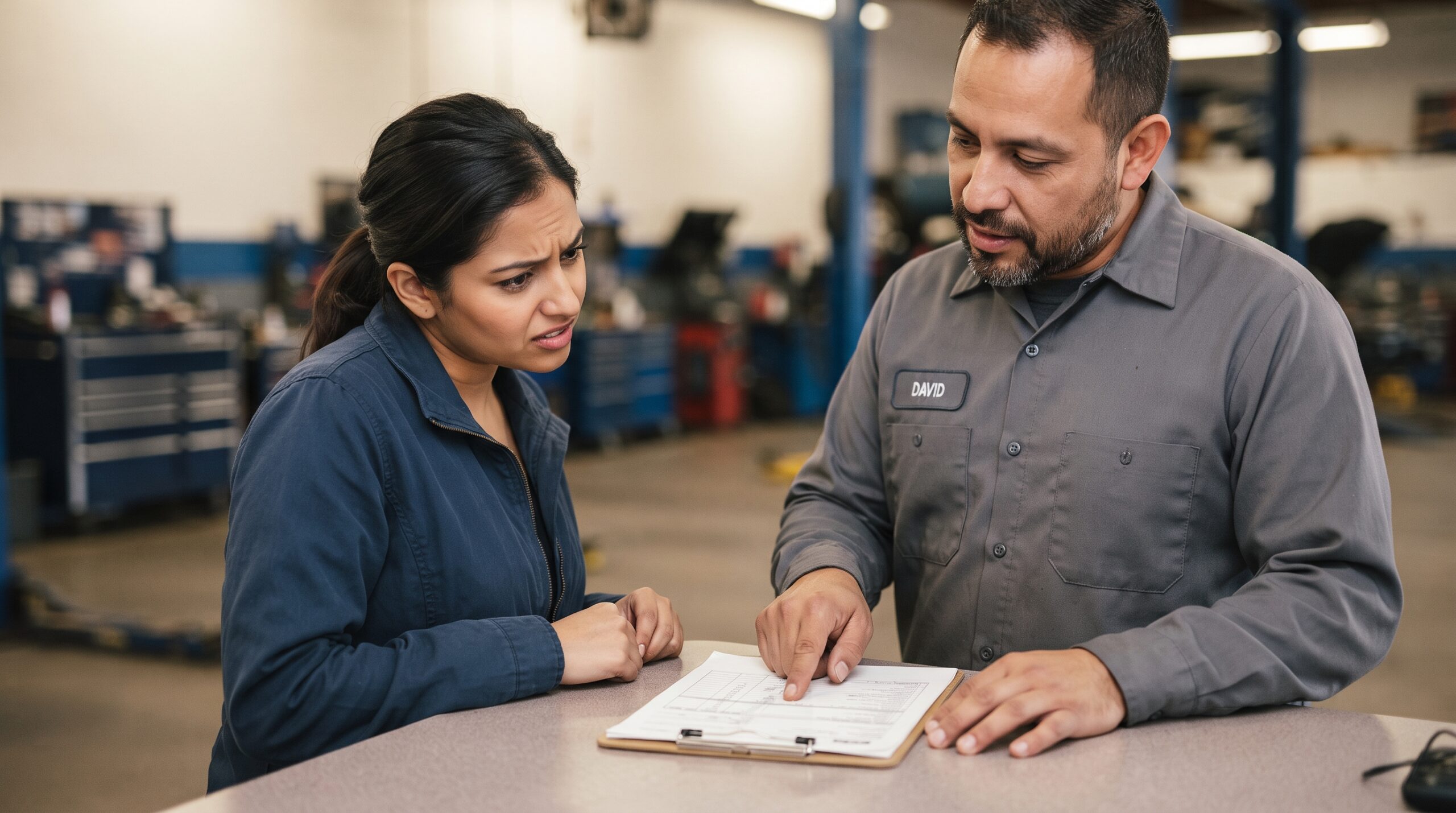 The number on the invoice comes from a guide, not from a stopwatch on your specific technician.