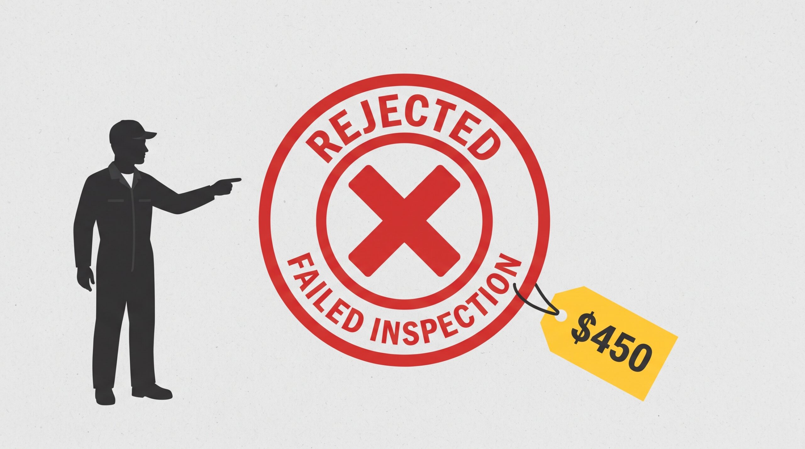 A failed inspection sticker can mean a $45 bulb or a $500 set of tires, depending entirely on which component triggered the rejection.
